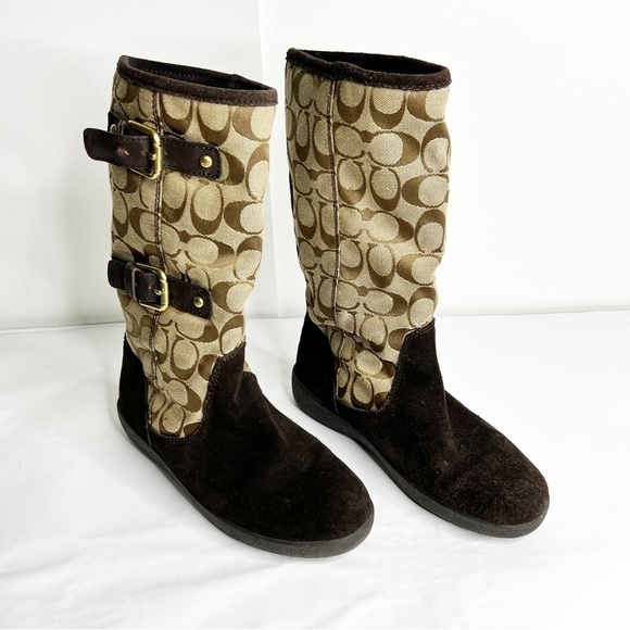 COACH Brown Tinah Boots - Picture 1 of 5